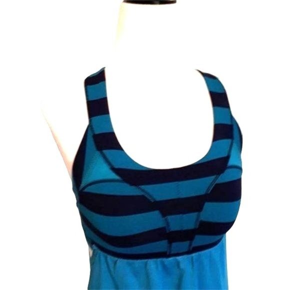 Lululemon 2-In-Run Tank Surge Micro Macro Stripe Size 4 (W1E15S) - Picture 2 of 9